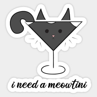 I need a Meowtini Black Cat Sticker